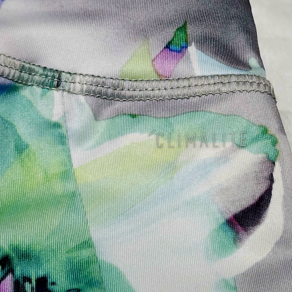 Adidas Active Floral Kids Leggings Capris Size M (10/12) Girls Youth Compression - Picture 9 of 9